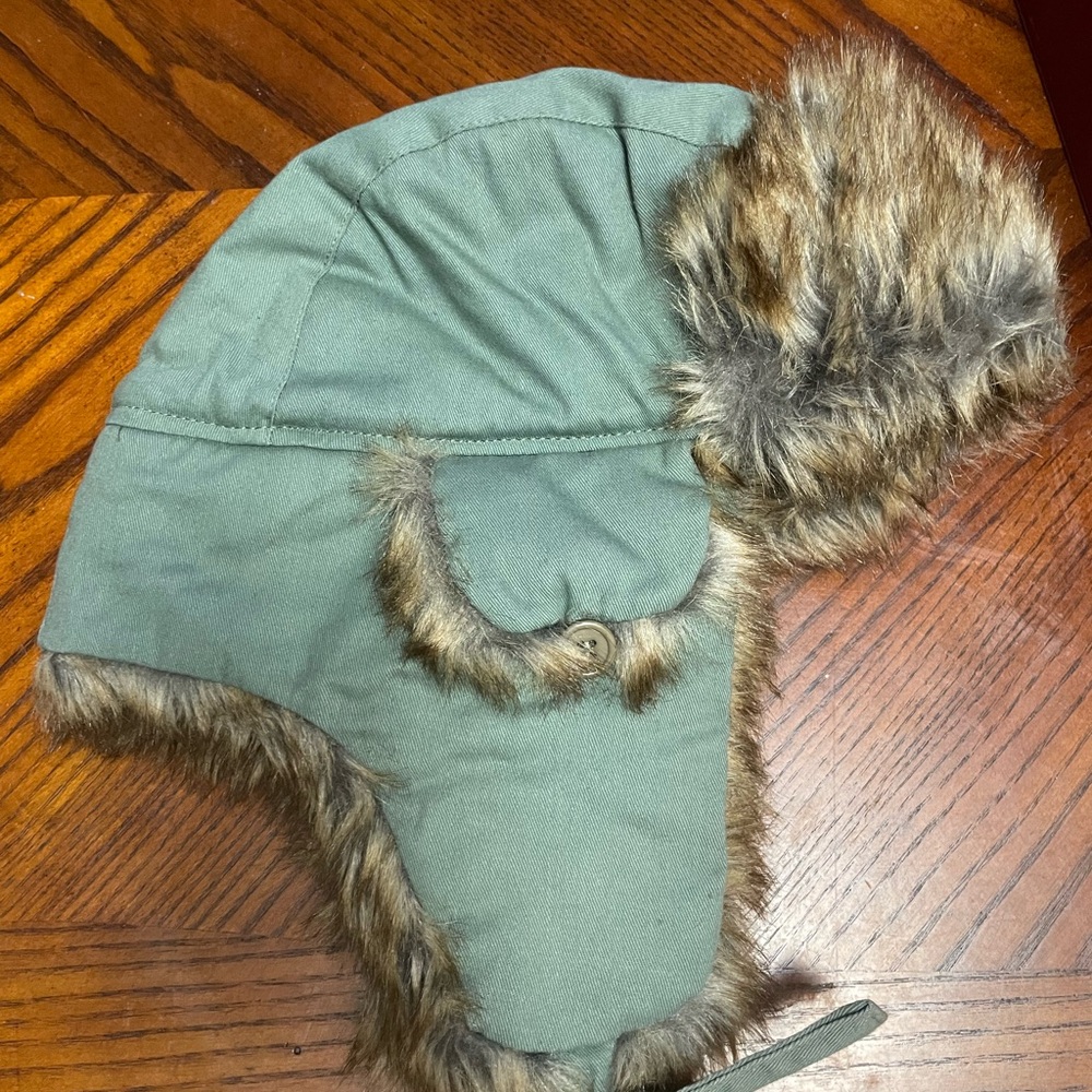 Hot Paws Aviator Hat with Faux Fur Trim